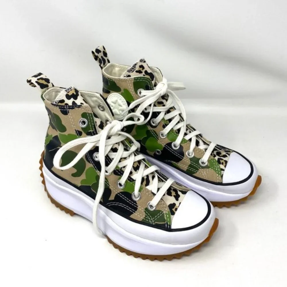 💖MEGA SALE💖Converse 170913C Women's 5.5 Run Star Hike High Candied Ginger Camo